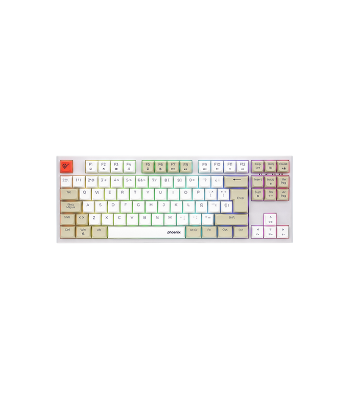 Teclado gaming royal pbt mecanico blanco