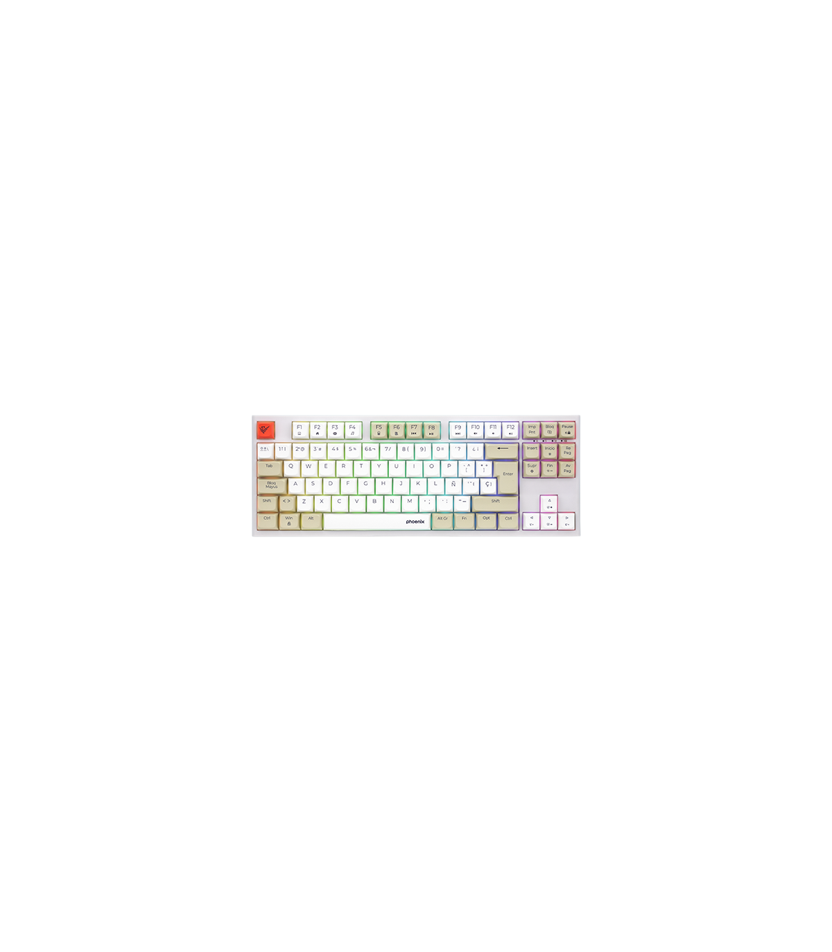 Teclado gaming royal pbt mecanico blanco