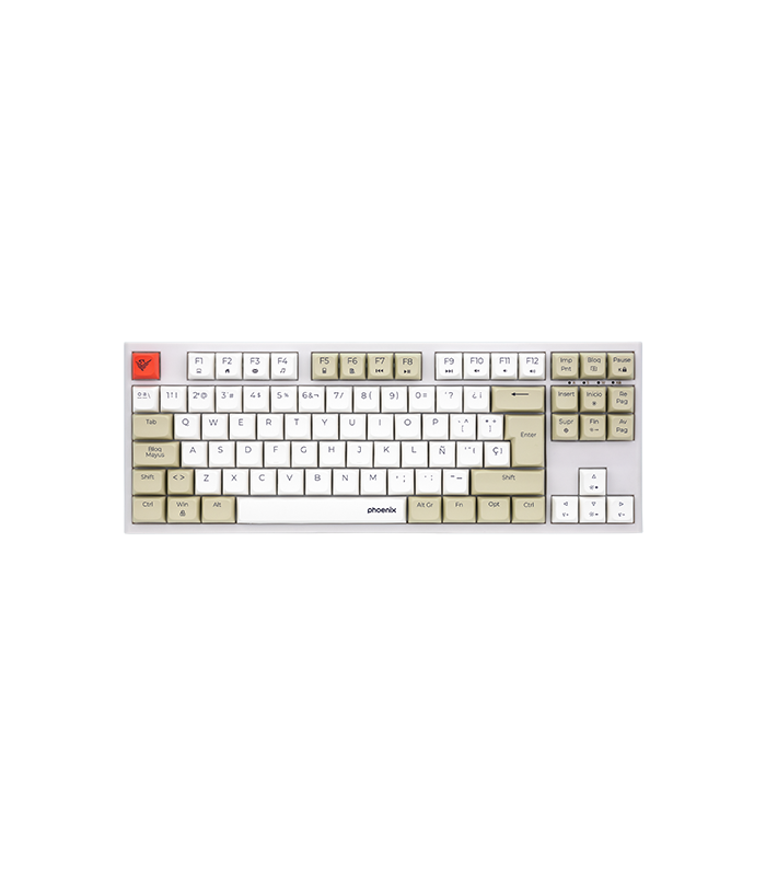 Teclado gaming royal pbt mecanico blanco