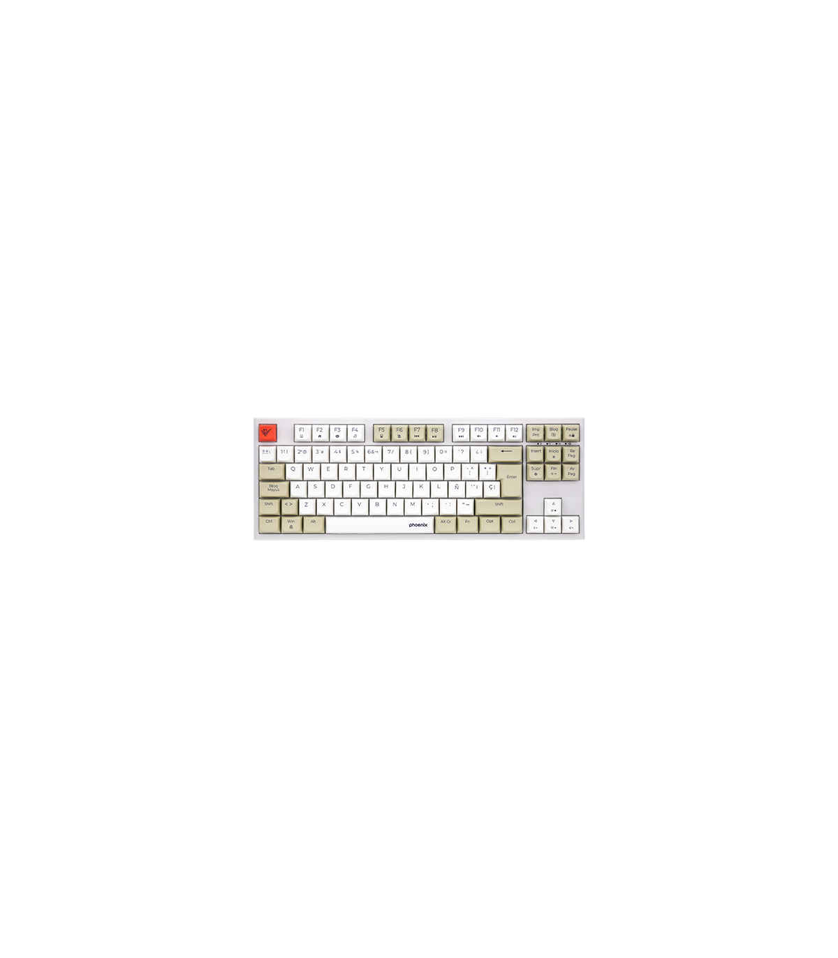Teclado gaming royal pbt mecanico blanco