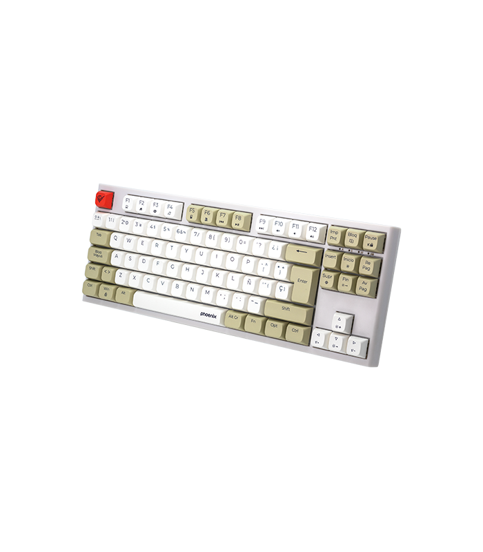 Teclado gaming royal pbt mecanico blanco
