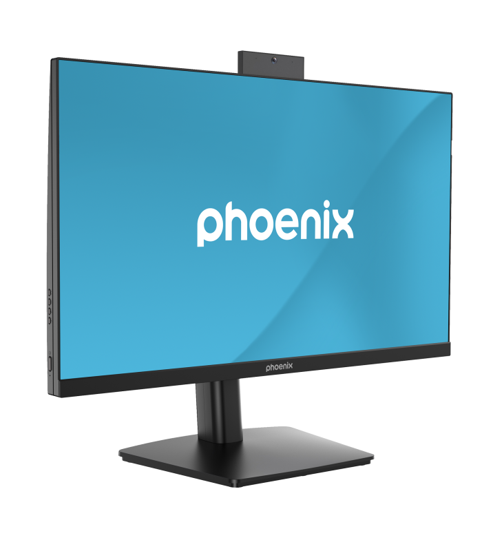Monitor phoenix visión 24 pro 23.8 pulgadas full hd panel ips webcam integrada abatible hdmi + dp altavoces integrados