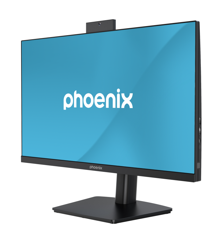 Monitor phoenix visión 24 pro 23.8 pulgadas full hd panel ips webcam integrada abatible hdmi + dp altavoces integrados