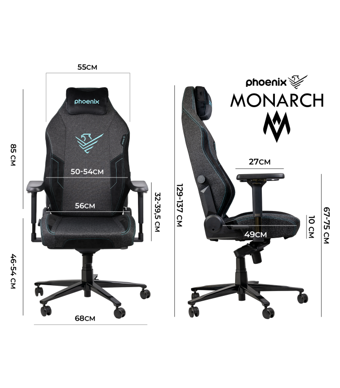 Silla gaming phoenix monarch tela talla r