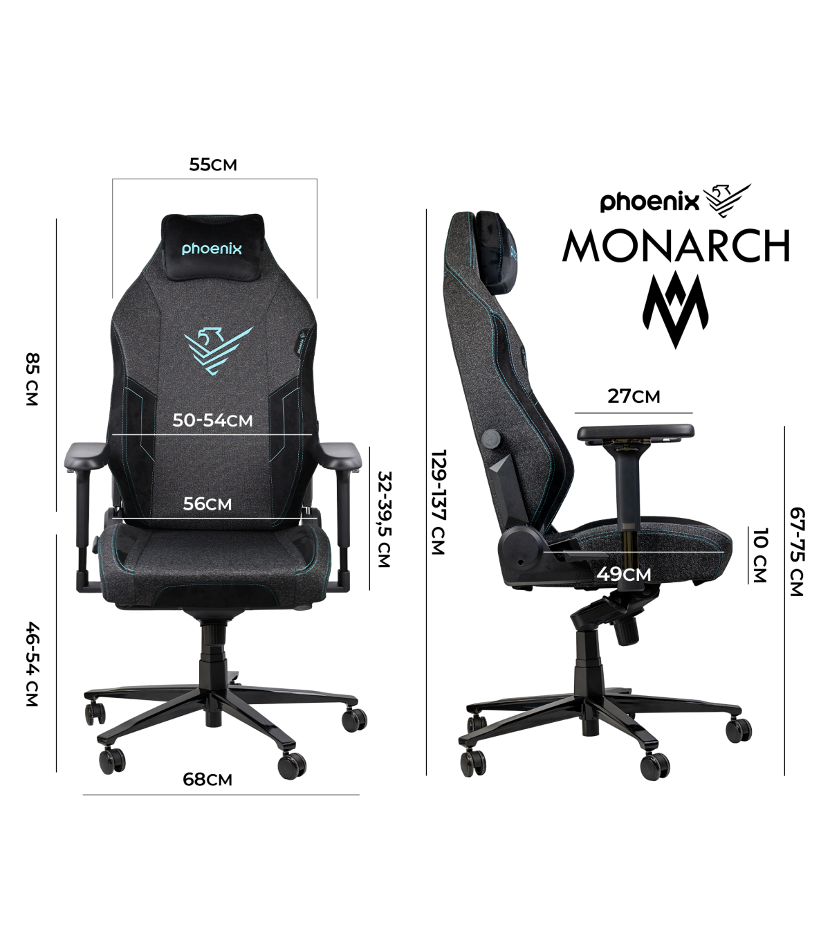 Silla gaming phoenix monarch tela talla r