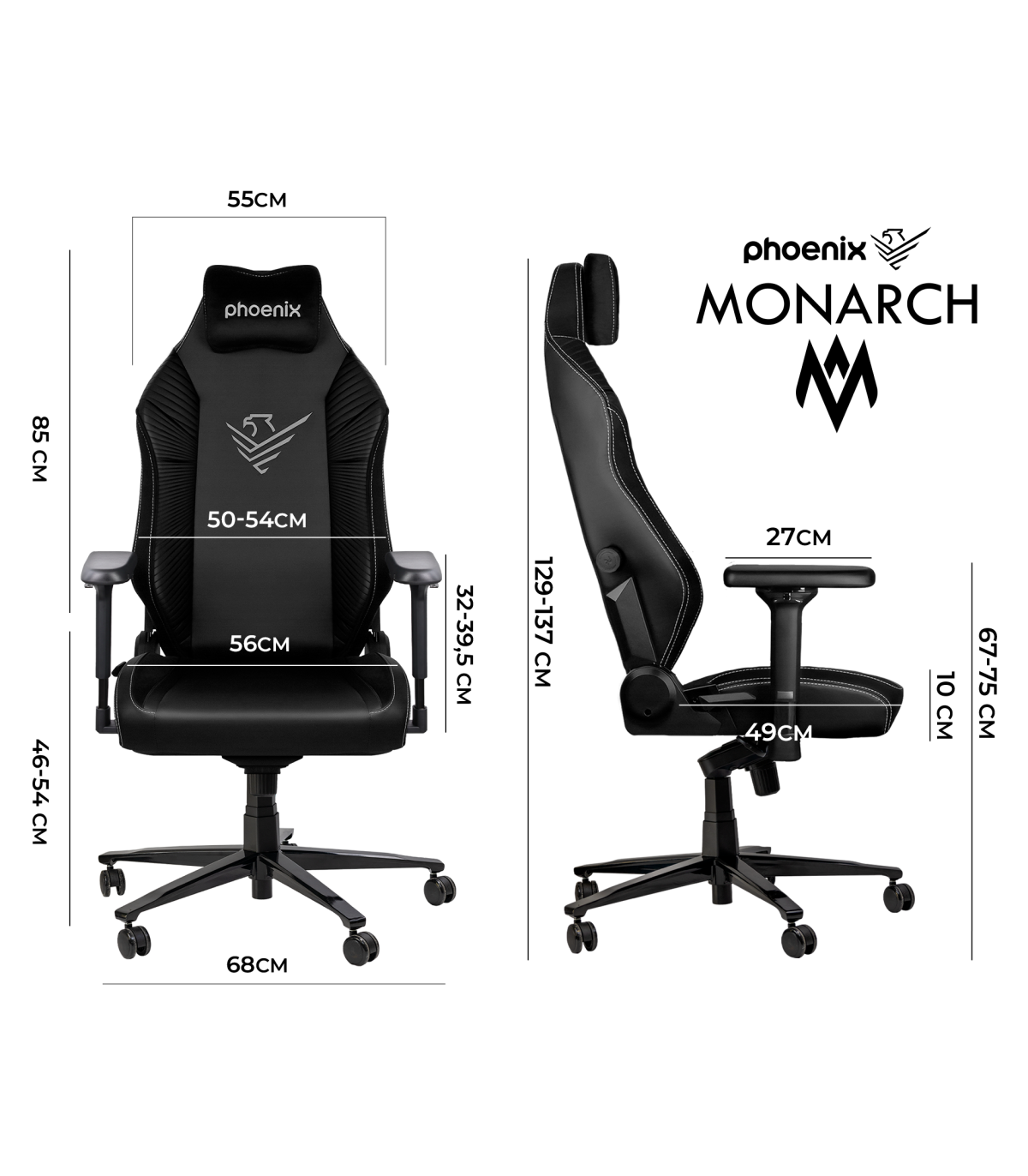 Silla gaming phoenix monarch cuero talla r