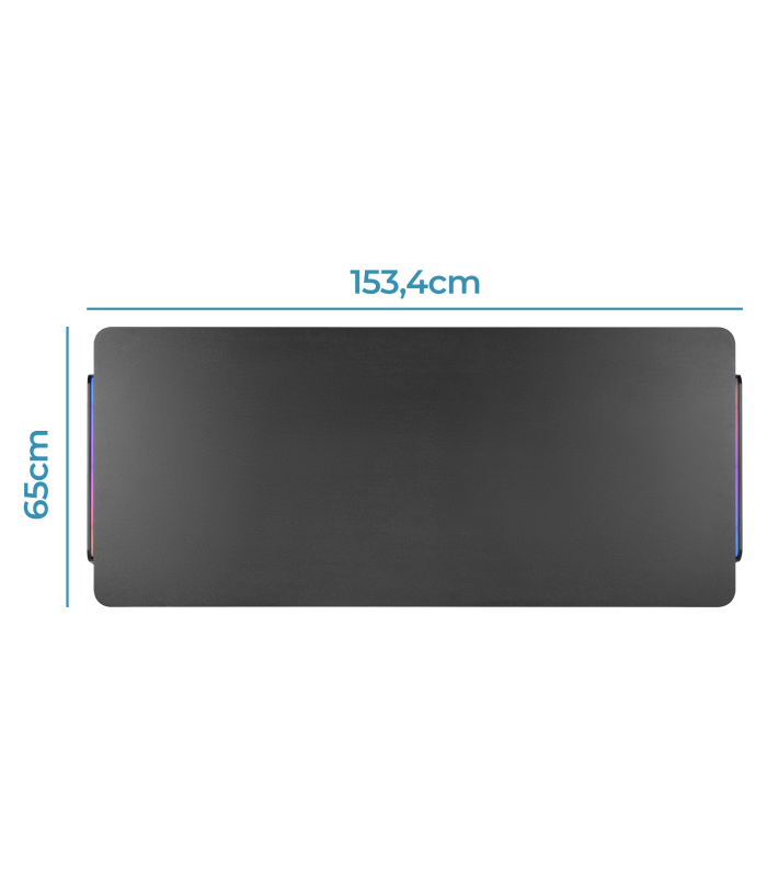 Phoenix horizon mesa escritorio gaming xl 150cm x 65cm luces rgb