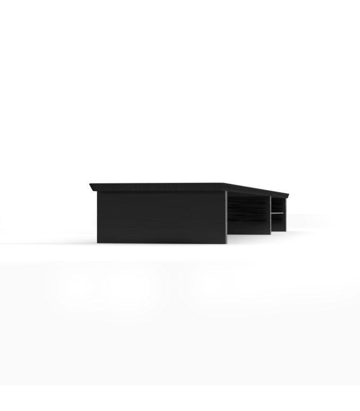 Phoenix harmony estante elevador de monitor en madera para escritorio negro con bandeja forrada en fieltro