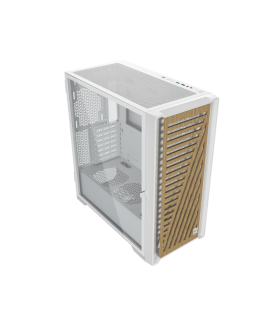 Caja ordenador phoenix gaming artisan noble blanca frontal de madera atx filtros antipolvo tipo c