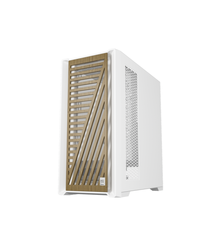 Caja ordenador phoenix gaming artisan noble blanca frontal de madera atx filtros antipolvo tipo c