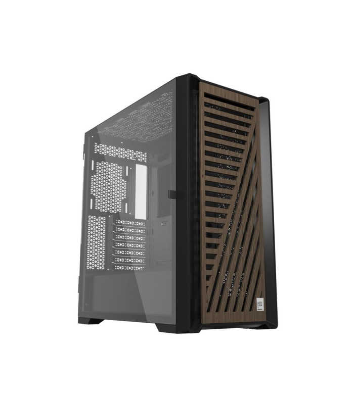 Caja ordenador phoenix gaming artisan noble negra frontal de madera atx filtros antipolvo tipo c