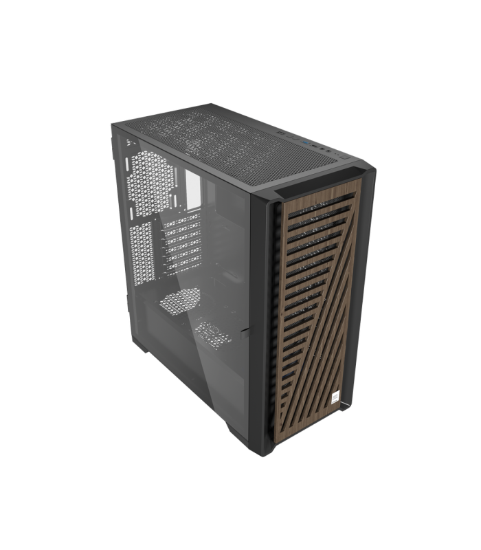 Caja ordenador phoenix gaming artisan noble negra frontal de madera atx filtros antipolvo tipo c