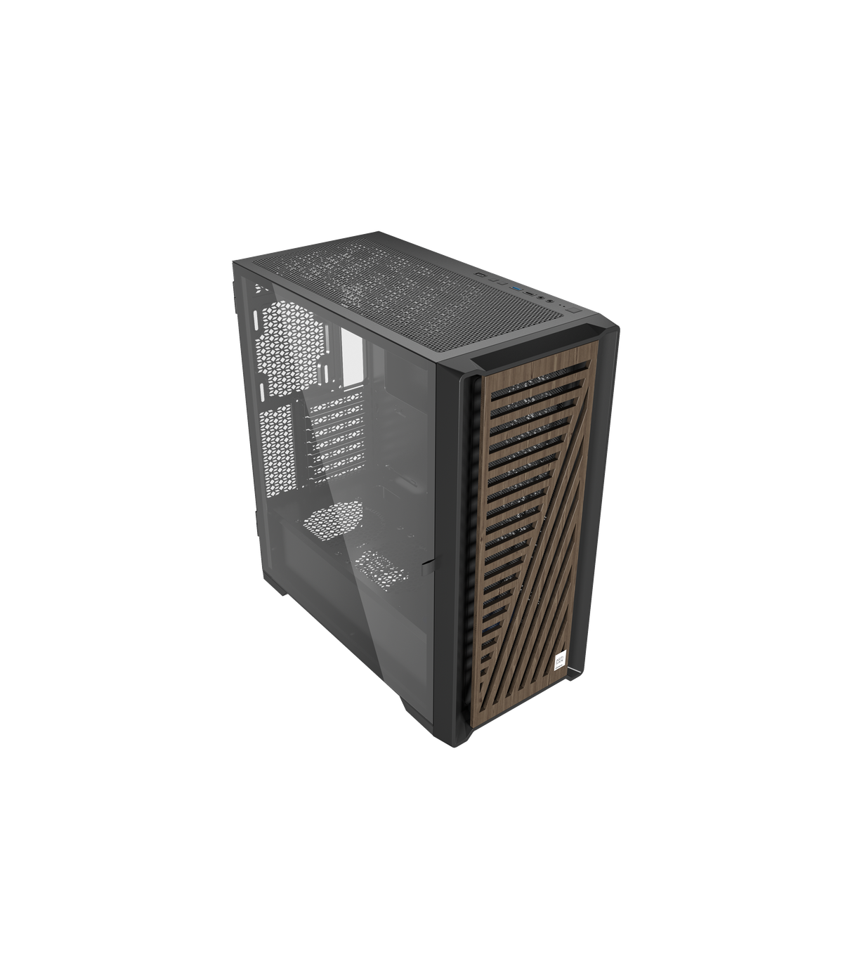 Caja ordenador phoenix gaming artisan noble negra frontal de madera atx filtros antipolvo tipo c