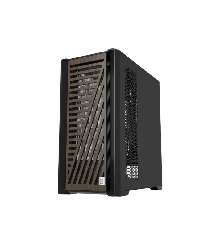 Caja ordenador phoenix gaming artisan noble negra frontal de madera atx filtros antipolvo tipo c