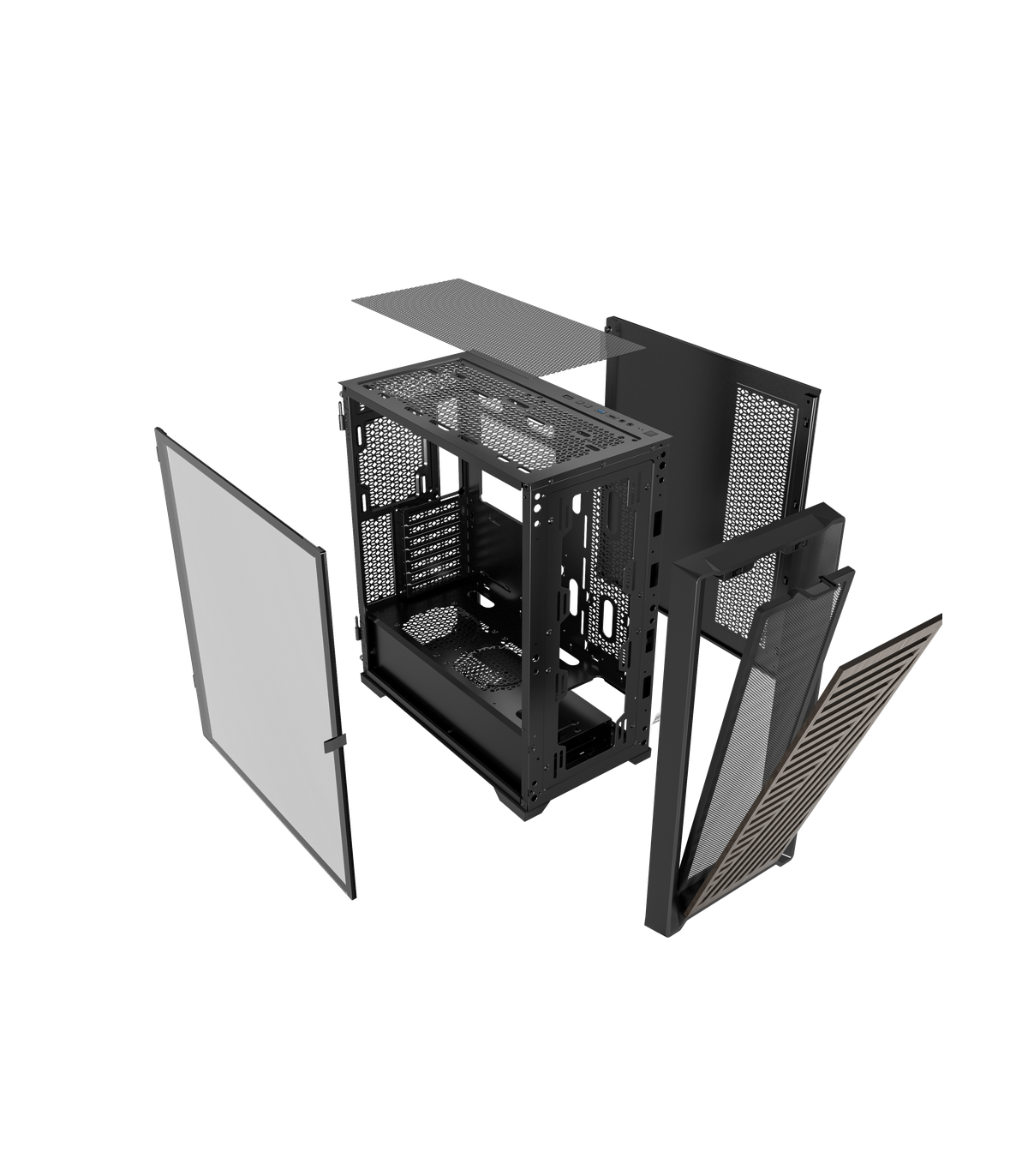 Caja ordenador phoenix gaming artisan noble negra frontal de madera atx filtros antipolvo tipo c