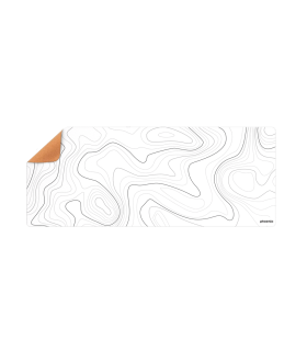 Alfombrilla phoenix stratos para ratón escritorio blanca 90 x 40 cm con base de corcho y superficie cuero pu