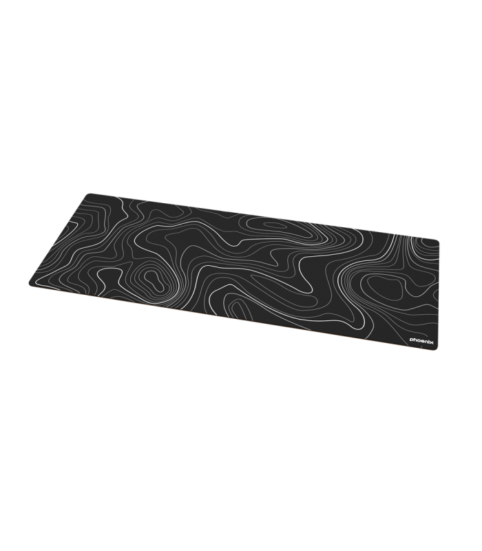 Alfombrilla phoenix stratos para ratón escritorio negra 90 x 40 cm con base de corcho y superficie cuero pu