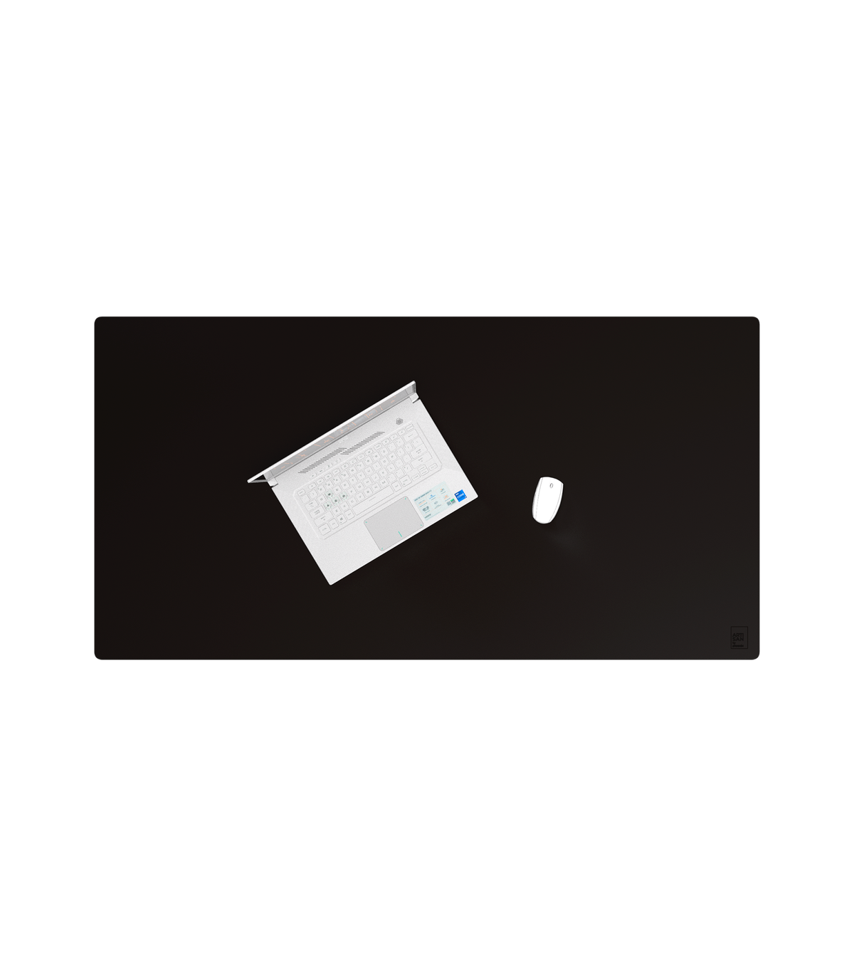 Alfombrilla phoenix eleganza xxl 125 x 64.5 cm base de corcho y superficie de cuero pu 4 mm grosor