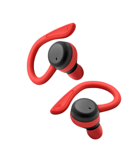 Auriculares deportivos phoenix spartan bluetooth 5.3 manos libres accesorios intercambiables detalles en rojo
