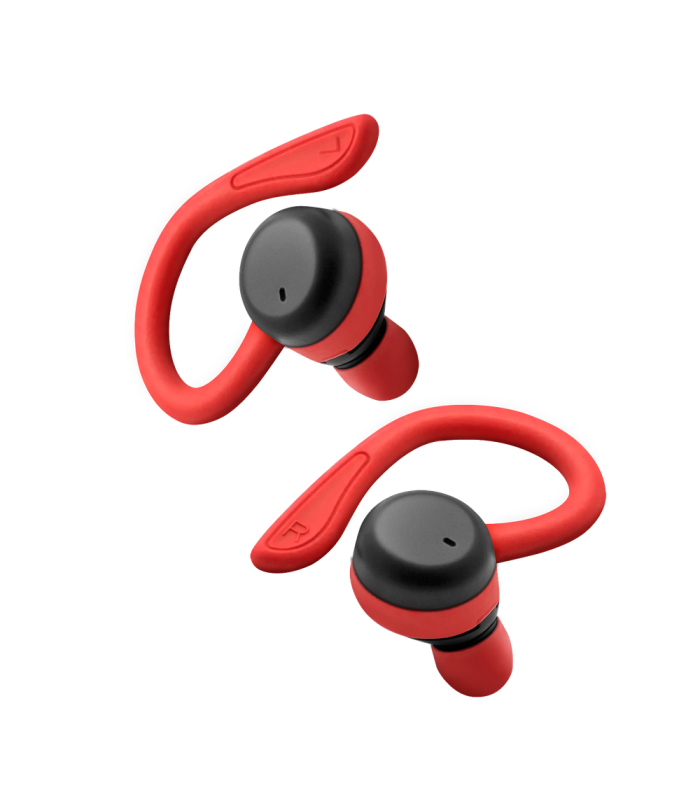 Auriculares deportivos phoenix spartan bluetooth 5.3 manos libres accesorios intercambiables detalles en rojo