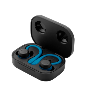 Auriculares deportivos phoenix spartan bluetooth 5.3 manos libres accesorios intercambiables detalles en azul