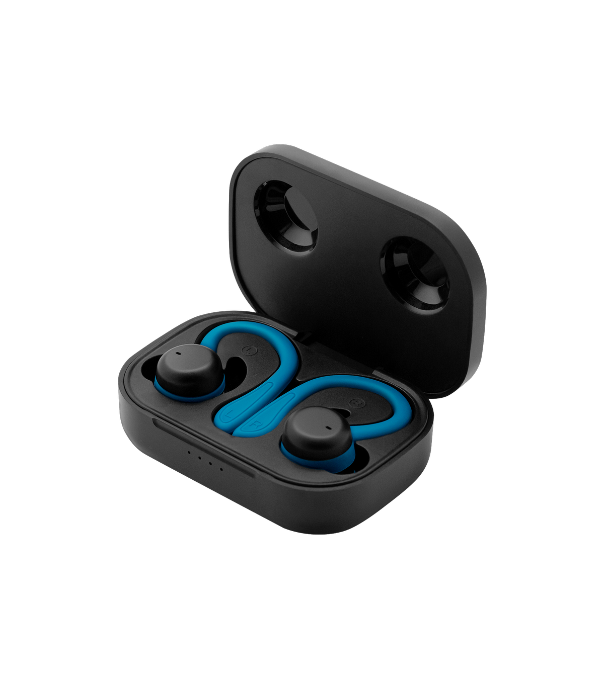 Auriculares deportivos phoenix spartan bluetooth 5.3 manos libres accesorios intercambiables detalles en azul