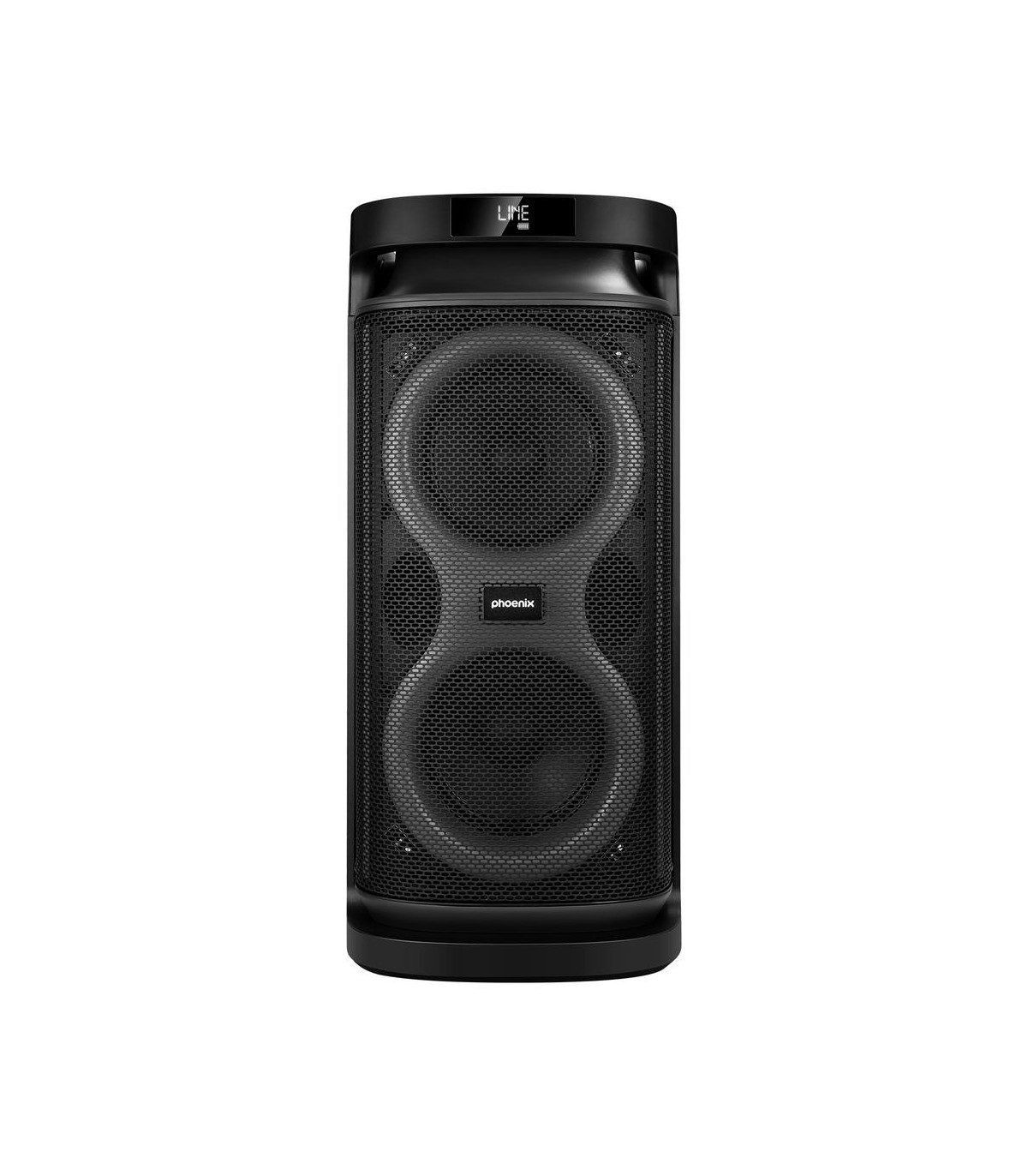 Altavoz rumbleboss phoenix 80w rms batería 4000 mah función karaoke 2 microfonos inalambricos incluidos