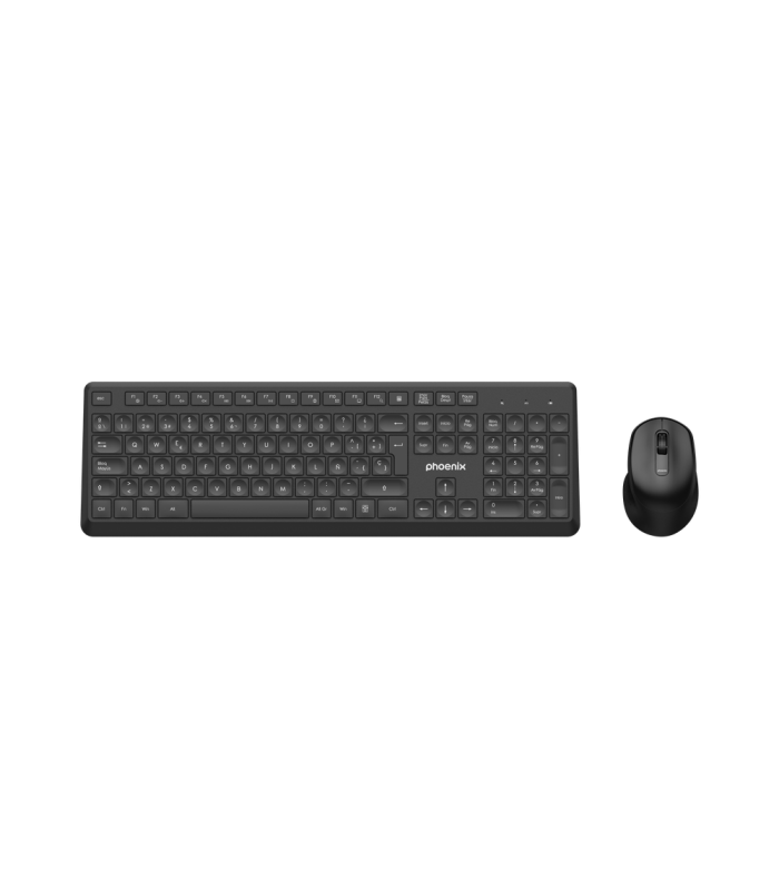Phoenix combo teclado multimedia + ratón inalámbrico con receptor usb 1600dpi
