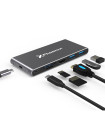 Docking caja externa phoenix para disco m.2 con hub usb tipo c 6 en 1