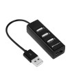 Hub usb portatil phoenix 4 puertos usb 2.0 cable conector usb flexible diseño compacto