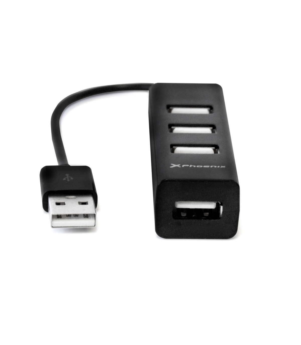 Hub usb portatil phoenix 4 puertos usb 2.0 cable conector usb flexible diseño compacto