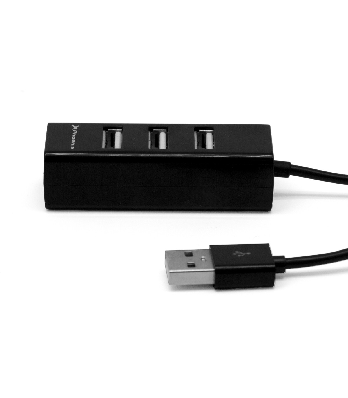 Hub usb portatil phoenix 4 puertos usb 2.0 cable conector usb flexible diseño compacto