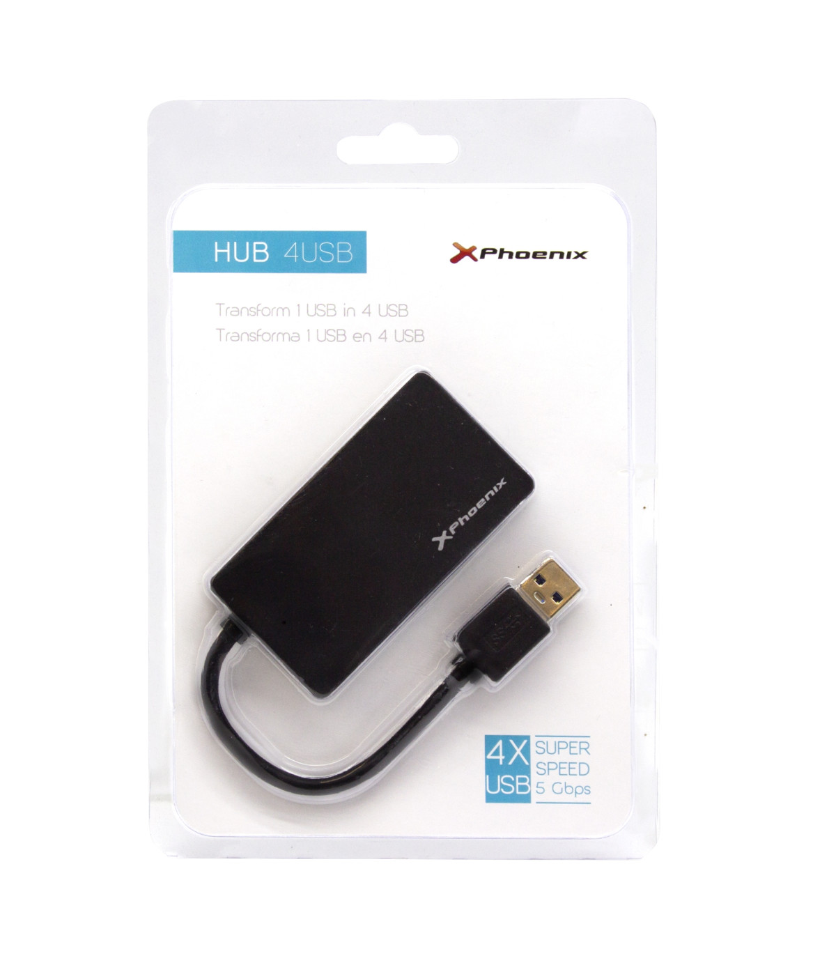 Hub phoenix usb 4 puertos usb 3.0 portatil