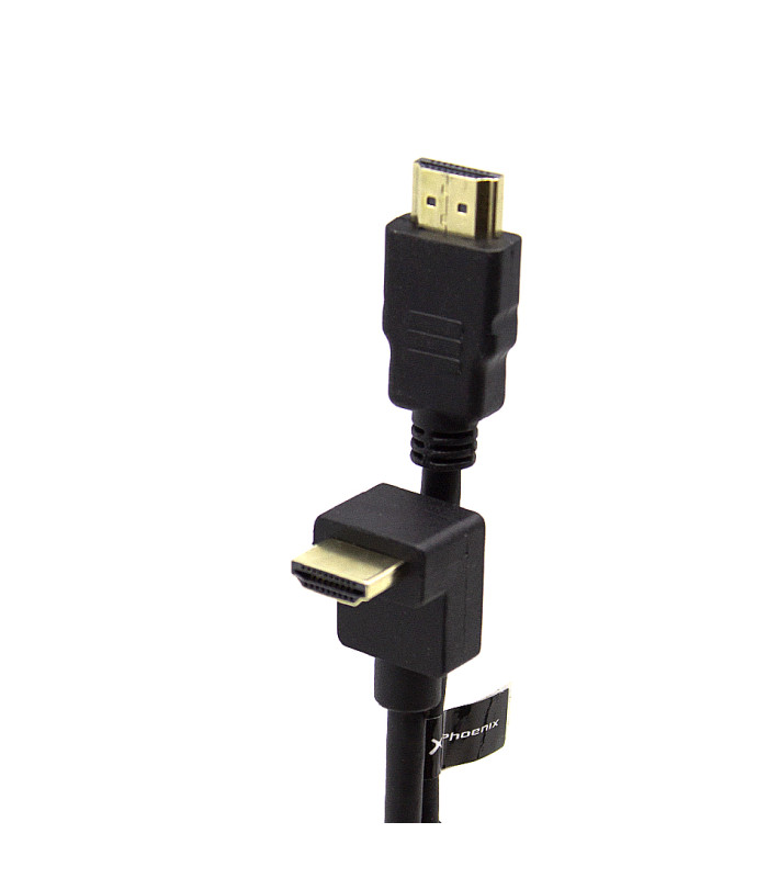 Cable hdmi a - a  90 grados awg 24 clase 2.0  de 1.8 m