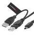 Cable 2 conectores usb 2.0 a  mini usb b 5 pines 1.5 m
