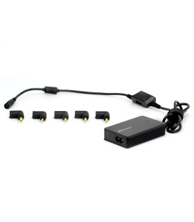 Adaptador cargador de corriente universal automatico phoenix 40w (incluye 5 conectores) para portatiles y netbooks con puerto us