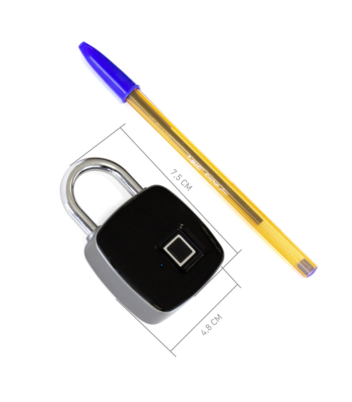 Candado con huella dactilar phoenix - hasta 10 personas distintas - resistente al agua ip65 uso exterior