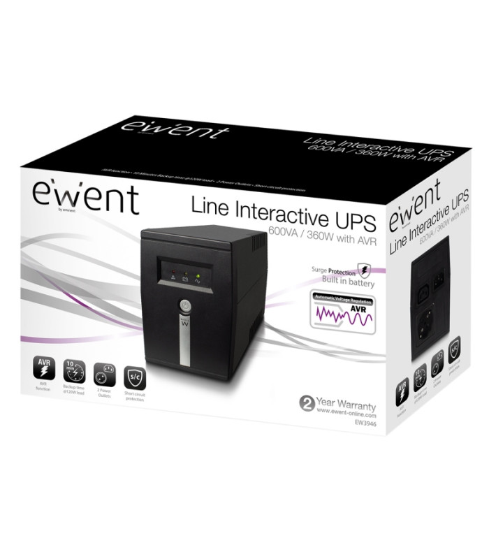 EWENT SAI EW3946 UPS 600VA Line Interactive