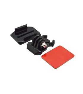 Accesorio soporte adhesivo curvo 3m  para casco phoenix para fijar camaras sport & gopro hero 4 - 3+ - 3 - 2 - 1 de color negro 