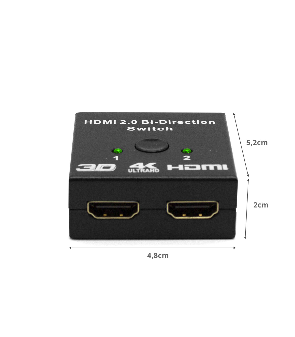 Hub 2 hdmi splitter 4k con conmutador manual
