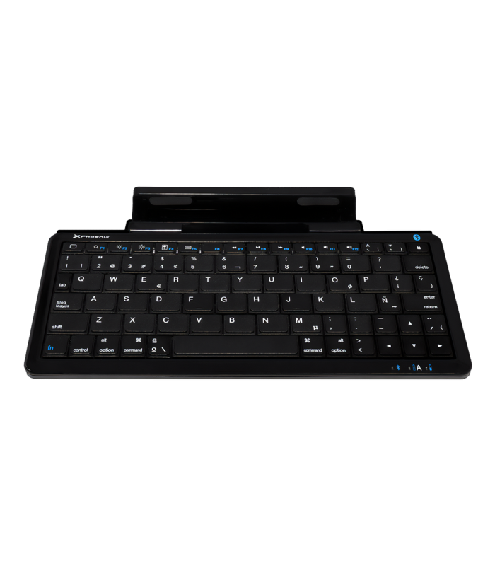 Mini teclado bluetooth con soporte para tablet y movil smartphone universal