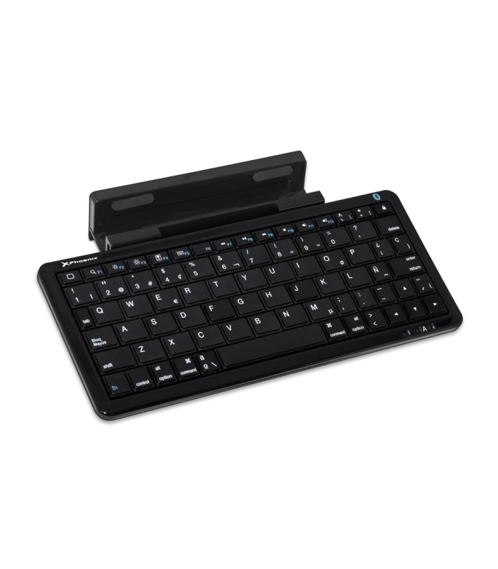 Mini teclado bluetooth con soporte para tablet y movil smartphone universal