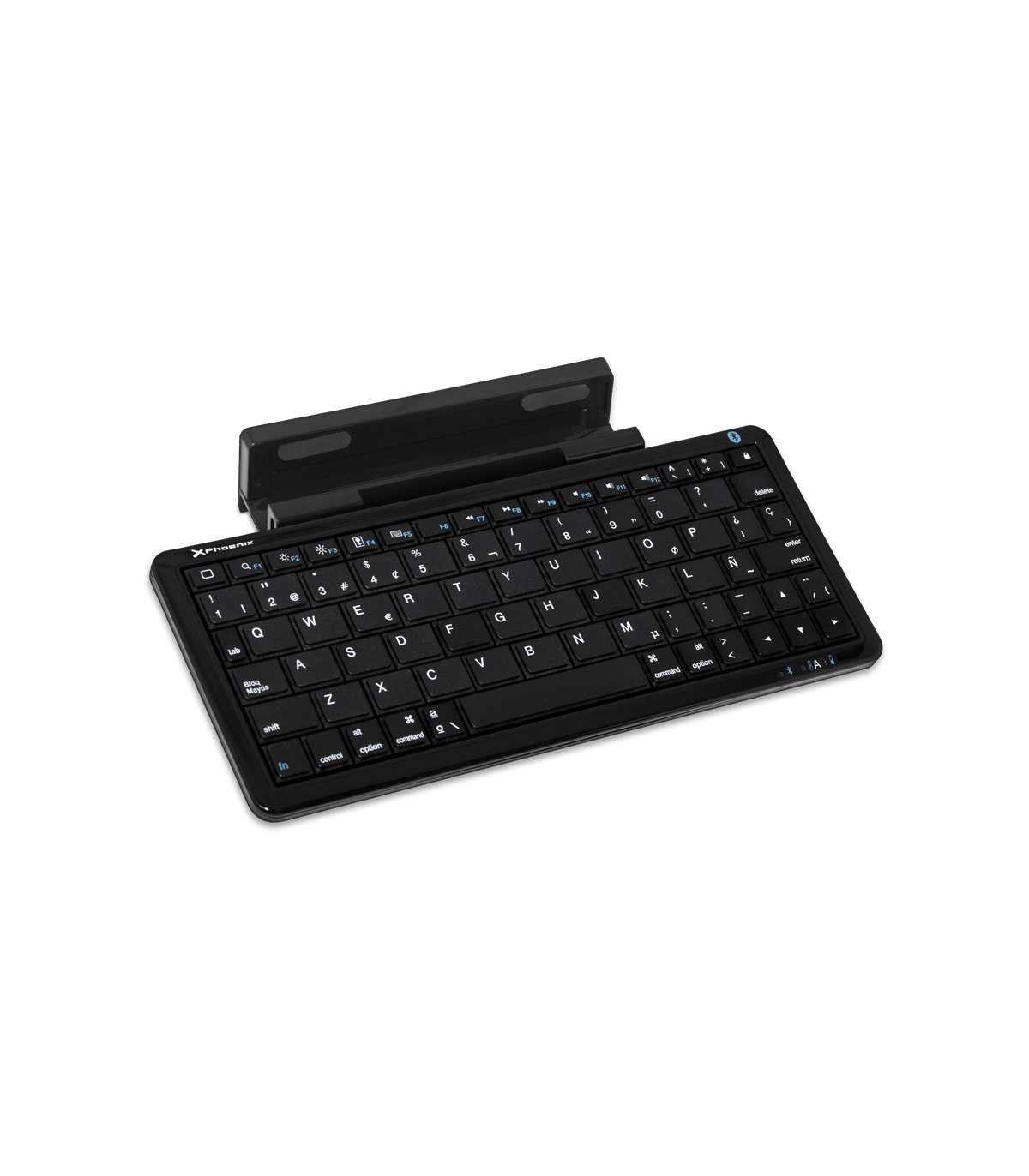 Mini teclado bluetooth con soporte para tablet y movil smartphone universal