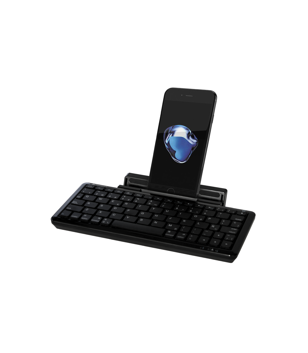 Mini teclado bluetooth con soporte para tablet y movil smartphone universal