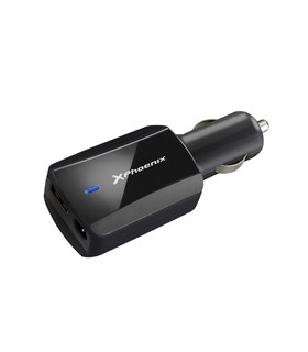 Cargador adaptador universal 90w phoenix phlaptopcarcharger para coche - vehiculo -  mechero para portatil - netbooks -  puerto 