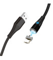 Cable de carga rápida 3a y datos - magnético - micro usb - 1 m