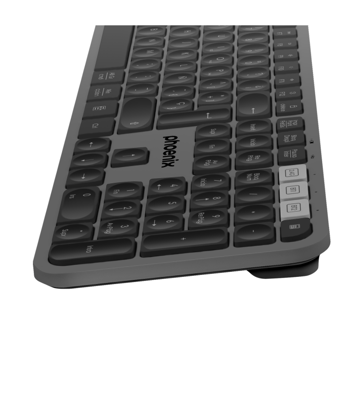 Teclado inalámbrico multidispositivo phoenix k300 blueooth dual y 2.4ghz