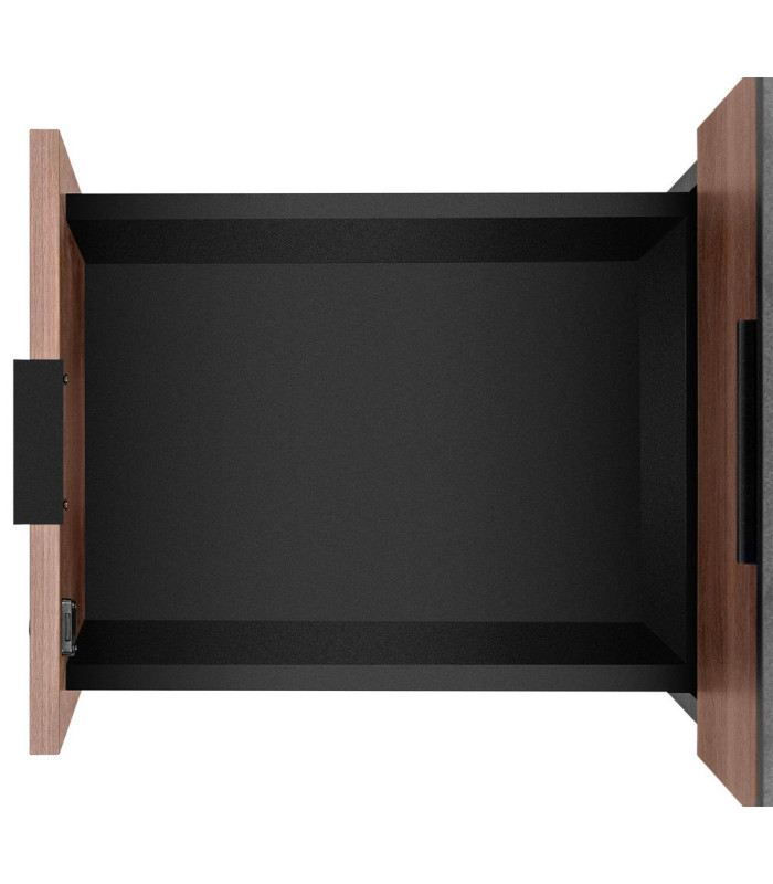 Cajonera phoenix artisan combinación negro y madera nogal