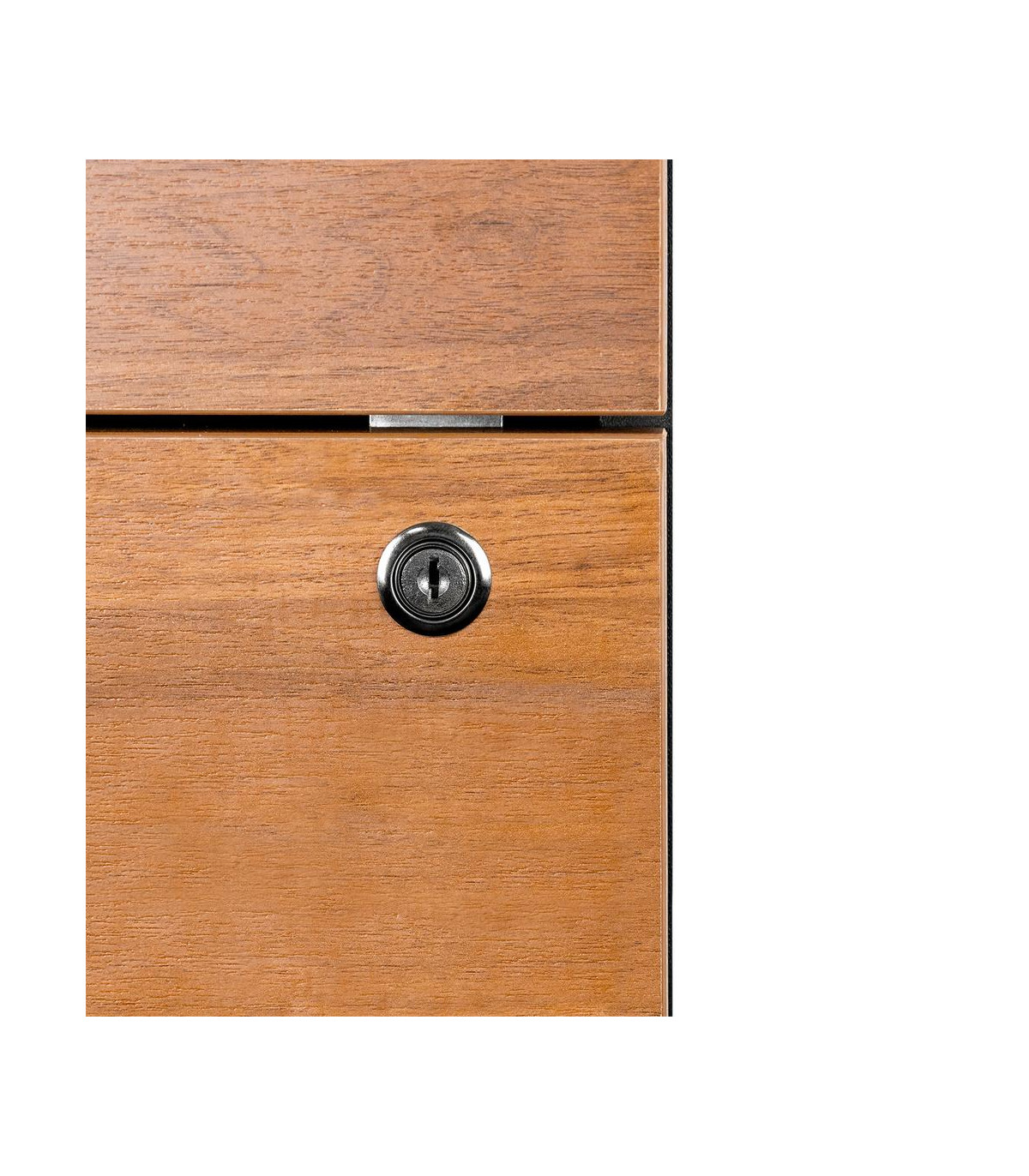 Cajonera phoenix artisan combinación negro y madera nogal