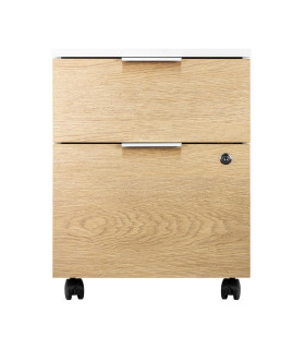 Cajonera phoenix artisan combinación blanca y madera natural